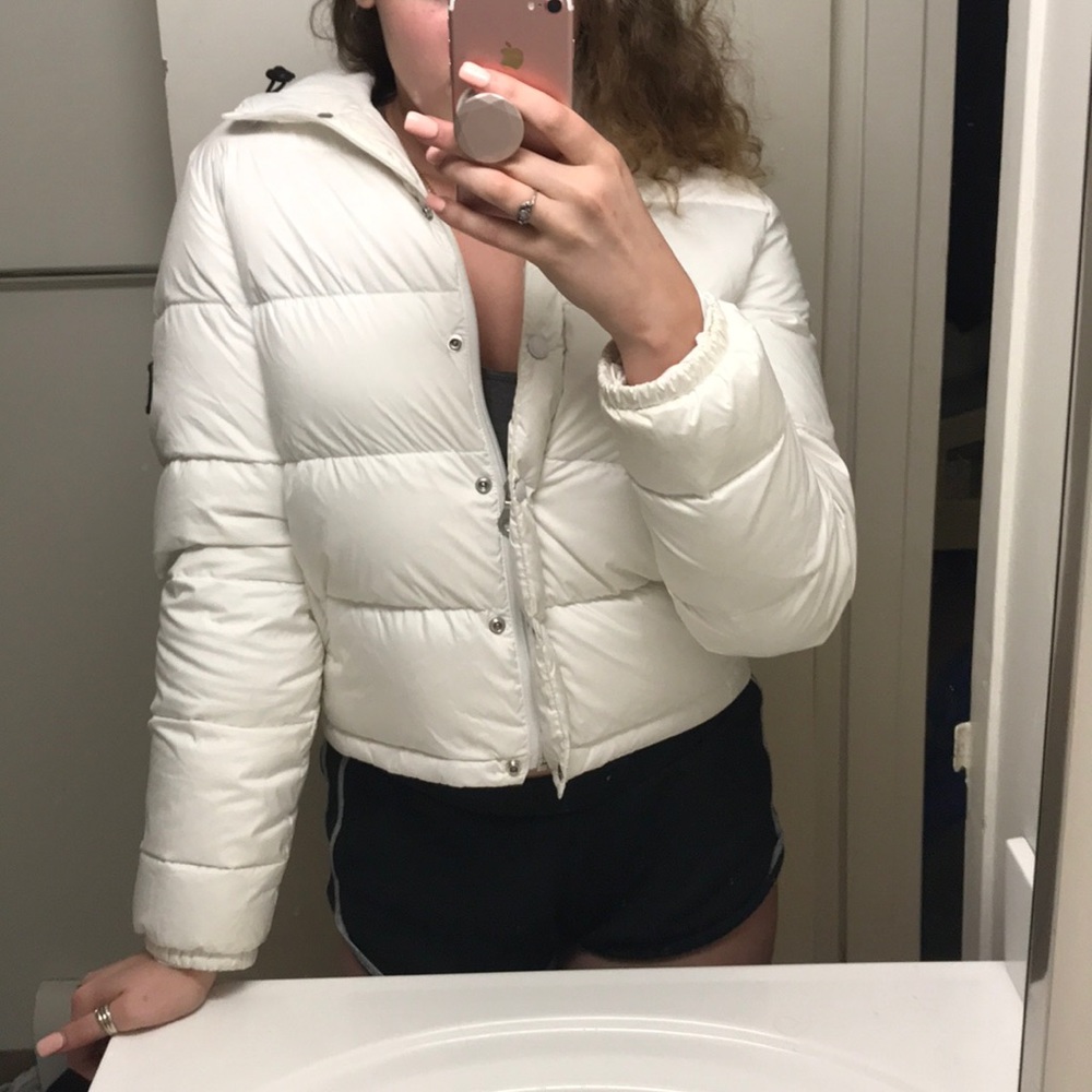 White puffer jacket